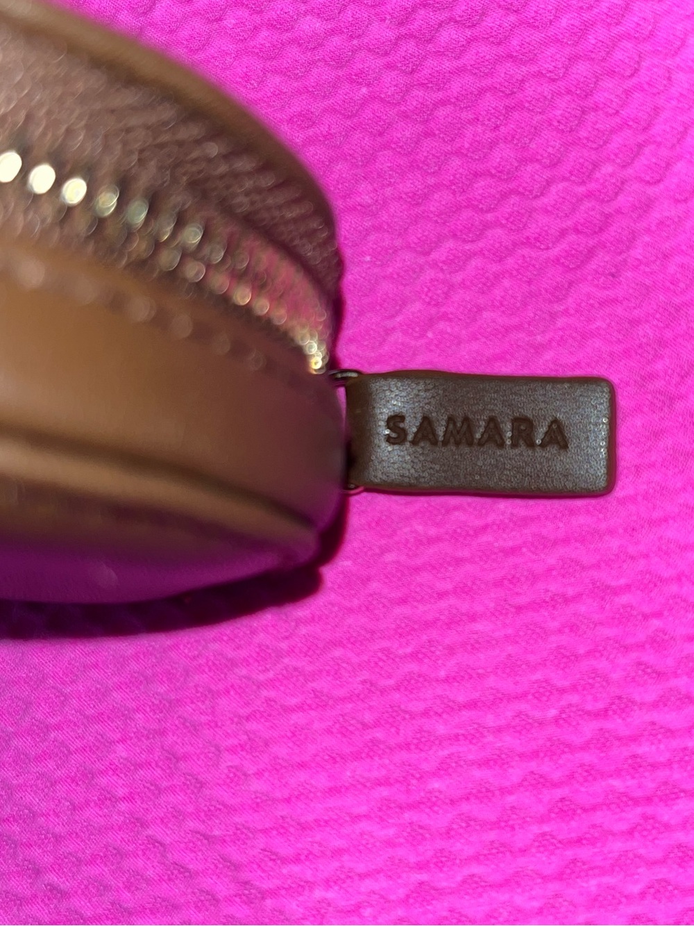 Samara NWOT Vegan Leather Jewelry Pouch Case Cacao Zipper Suede Lining Travel - Picture 6 of 6